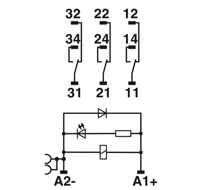 2903294 - Relay Module - RIF-3-RPT-LDP-24DC/3X21