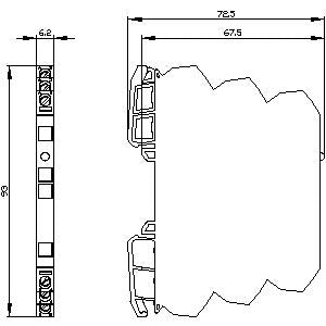 3RQ3018-1AF00 - Output coupler Relay coupler, 230 V AC/DC, Thermal current 6A