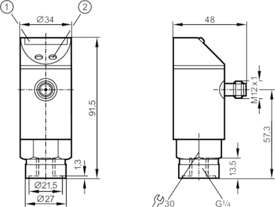 PB7023 - IFM Pressure sensor with display