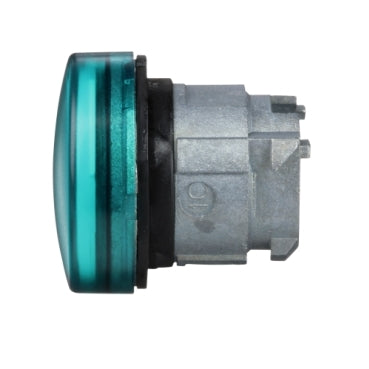 ZB4BV033 - Harmony XB4, Pilot light head, metal, green, Ø22, plain lens for integral LED