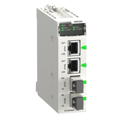 BMXNRP0200 - Fiber Converter MM/LC 2CH 100Mb