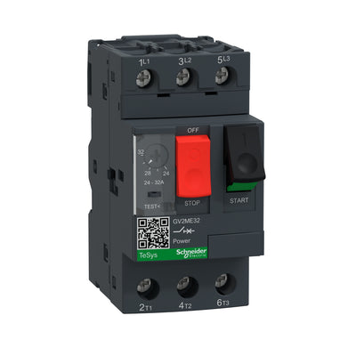 GV2ME32 - Motor circuit breaker, TeSys GV2, 3P, 24-32 A, thermal magnetic, screw clamp terminals
