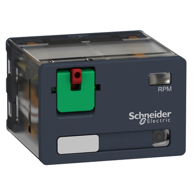 RPM42P7 - Plug-in relay, 4CO, 15A, 230V AC, with LED & lockable test button