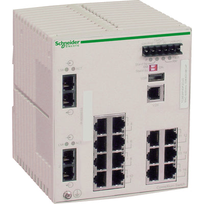 TCSESM163F2CS0 - ConneXium Managed Switch - 14 ports for copper + 2 ports for fiber optic single-mode