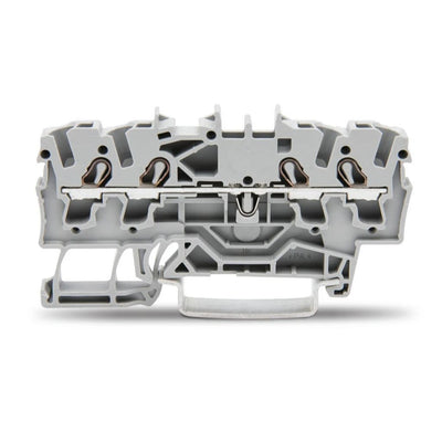 2002-1401 - 4-conductor through terminal block; 2.5 mm²; suitable for Ex e II applications; gray