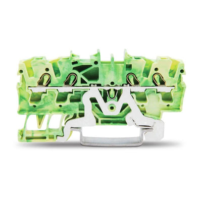 2002-1407 - 4-conductor ground terminal block; 2.5 mm²; suitable for Ex e II applications; green-yellow