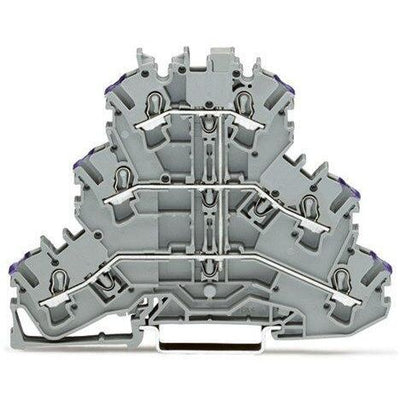 2002-3208 - Triple-deck terminal block; 6-conductor through terminal block; L; without marker carrier