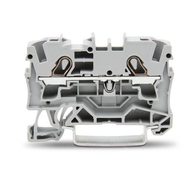 2004-1201 - 2-conductor through terminal block; 4 mm²; suitable for Ex e II applications; gray