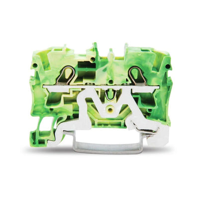 2004-1207 - 2-conductor ground terminal block; 4 mm²; suitable for Ex e II applications; green-yellow